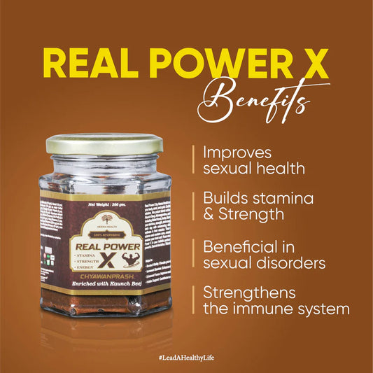 Real Power X Chyawanprash – Ayurvedic Stamina, Strength & Energy Booster (200g)