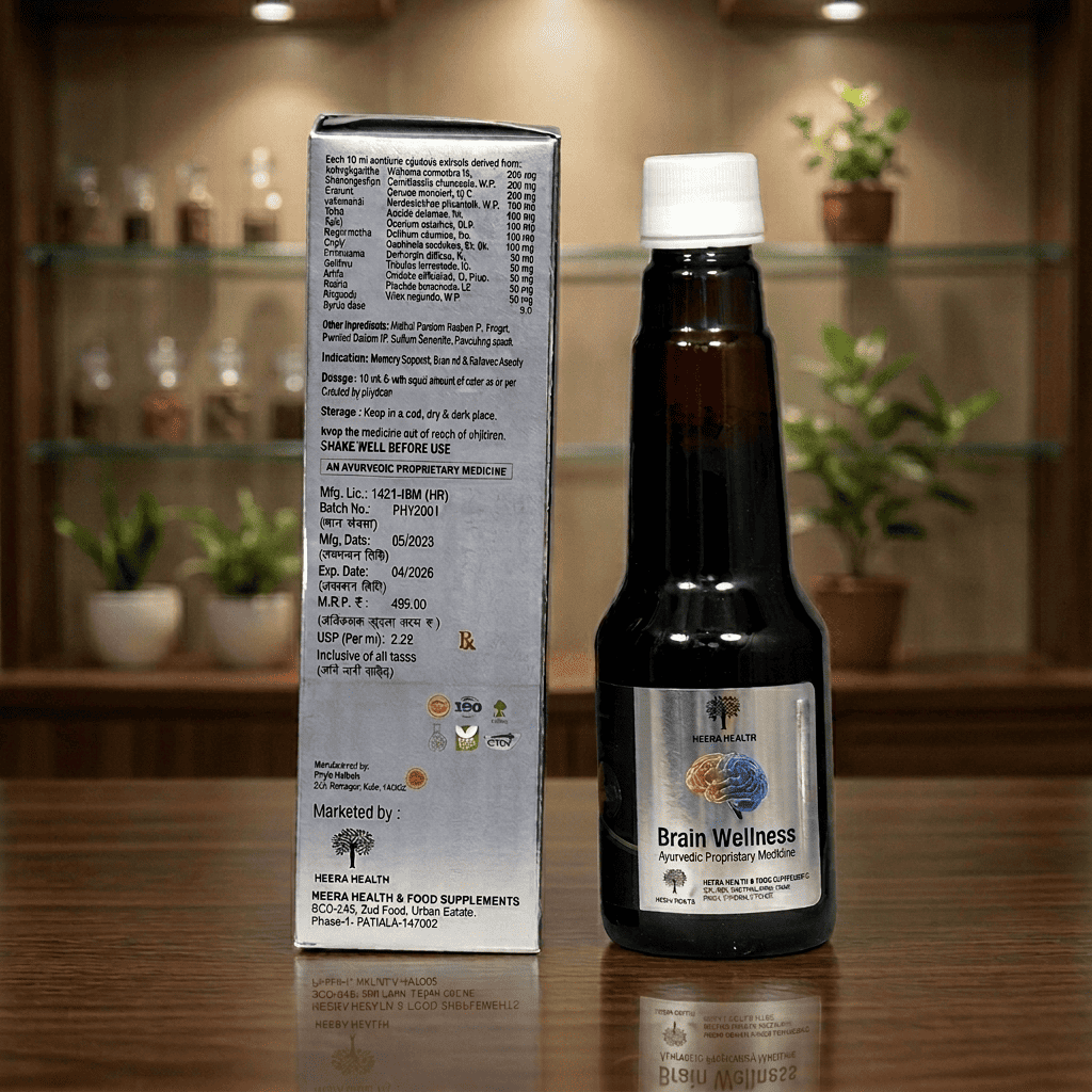 Brain Wellness Syrup – 100% Natural Brain Booster & Relaxant (200ml)